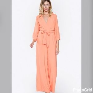 Sugar lips xs tie waisted wide leg jumpsuit NWT